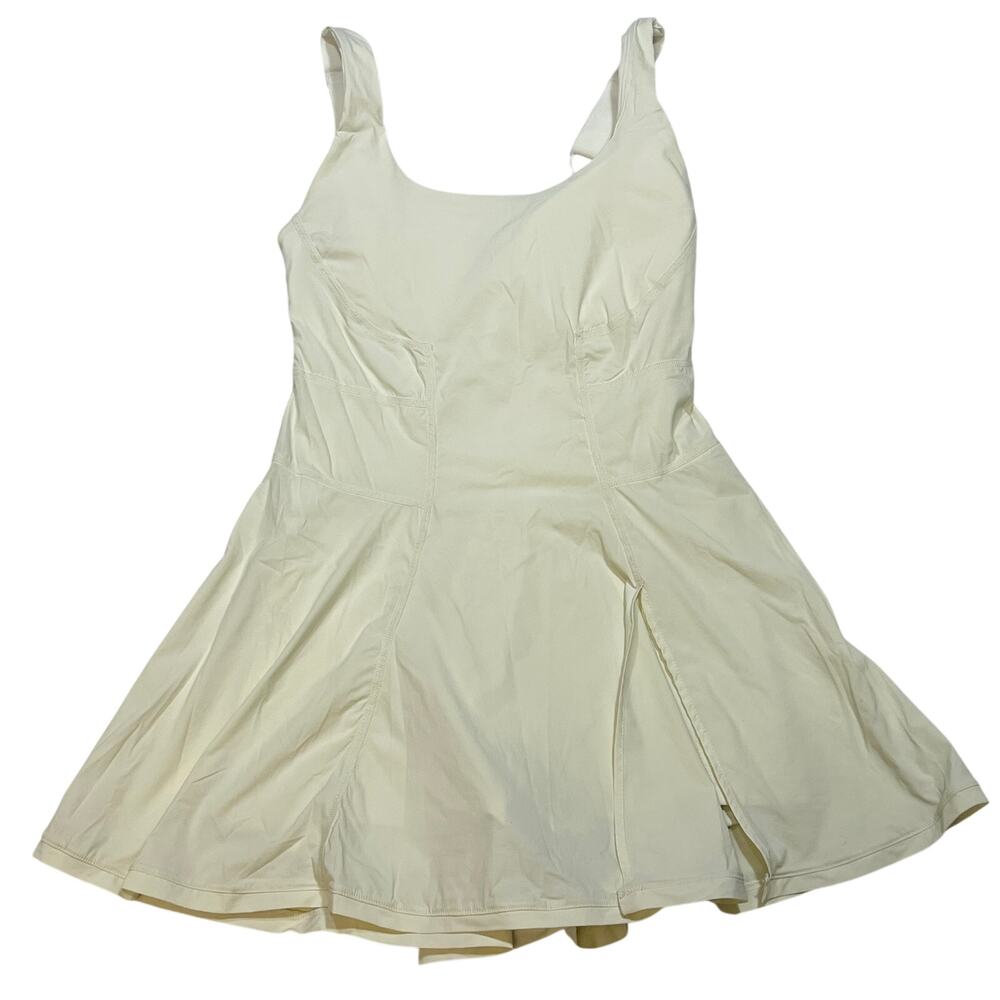 Popflex Tie-Breaker Superdress Active Exercise Tennis Skirt Pockets White XS - Picture 2 of 5